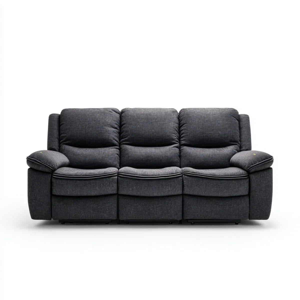 Sofa, 3-osobowa rozkładana sofa ciemnoszara w poliestrze liniowym 210 x 95 x 100 cm