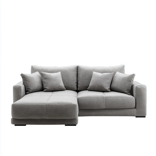Sofa, Kanapa narożna z krzesełkiem z lewym poliestrem 250 x 160 x 88 cm