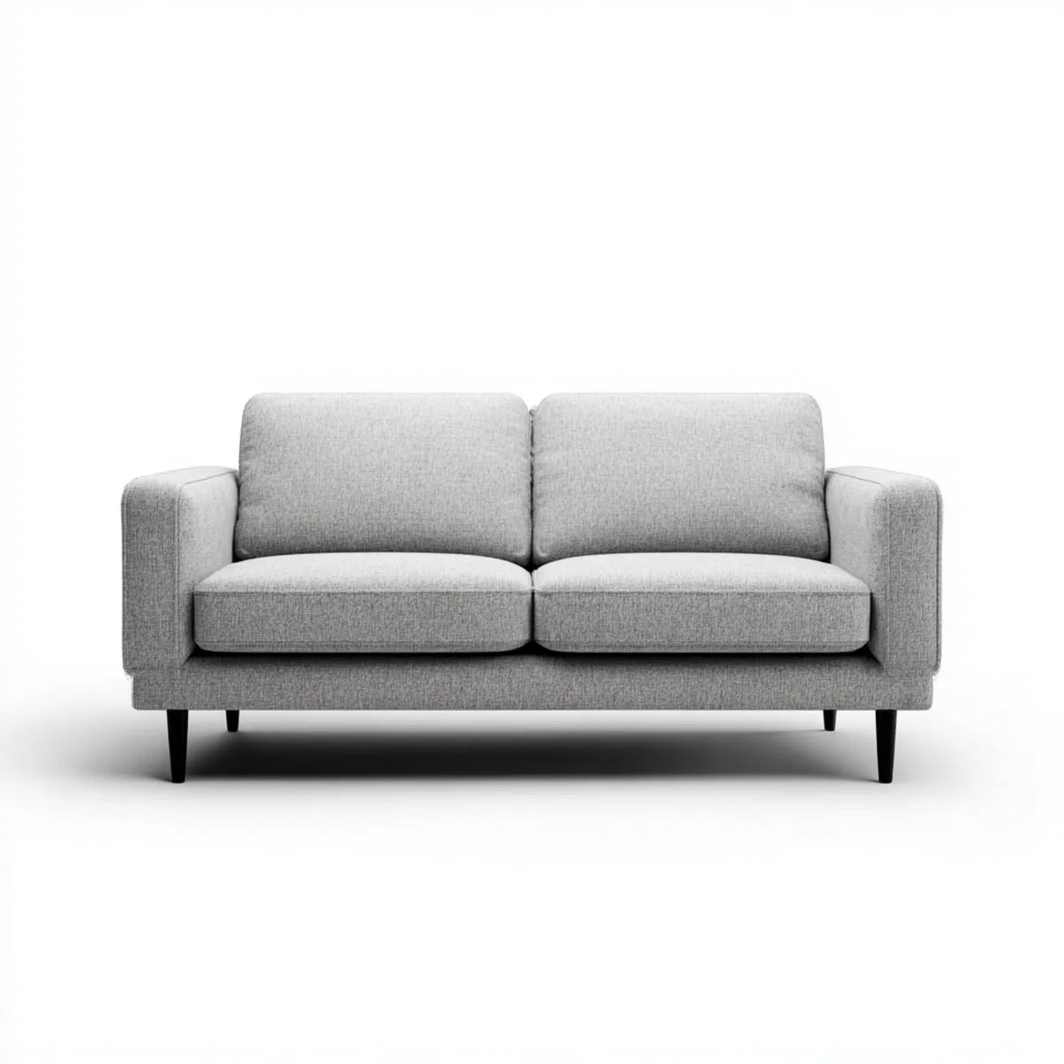 Sofa 2 miejsca jasnoszary 180 x 85 cm prostokątna poliester, 180 x 85 x 85 cm